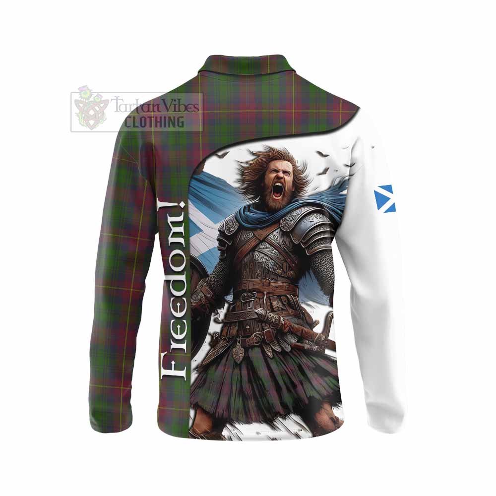 Tartan Vibes Clothing Cairns Crest Tartan Long Sleeve Polo Shirt Inspired by the Freedom of Scottish Warrior