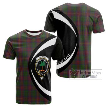 Tartan Vibes Clothing Cairns Tartan Cotton T-shirt with Family Crest Circle Style