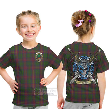 Cairns Tartan Kid T-Shirt with Family Crest Celtic Skull Style - Tartan Vibes Clothing