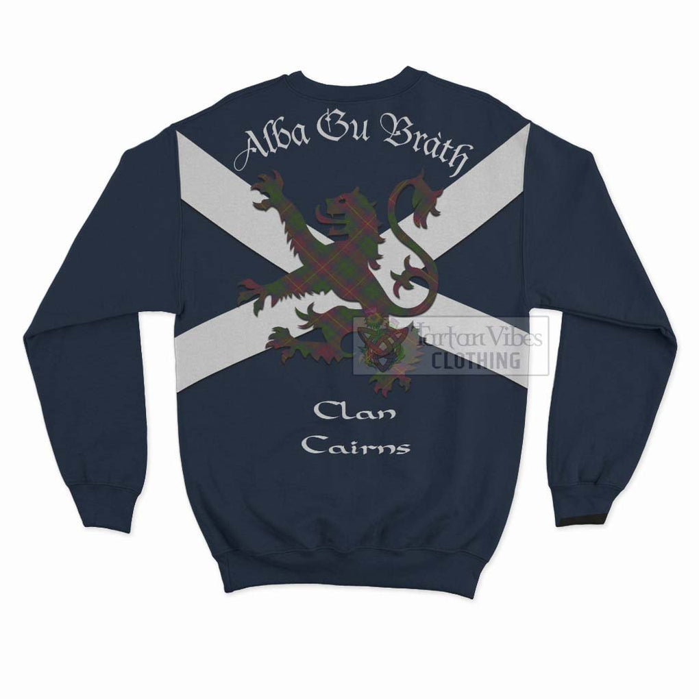 Cairns Tartan Lion Rampant Sweatshirt Proudly Display Your Heritage with Alba Gu Brath and Clan Name - Tartan Vibes Clothing