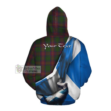 Tartan Vibes Clothing Cairns Tartan Cotton Hoodie with Family Crest Scotland Patriotic Style