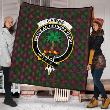 Cairns Tartan Quilt with Family Crest