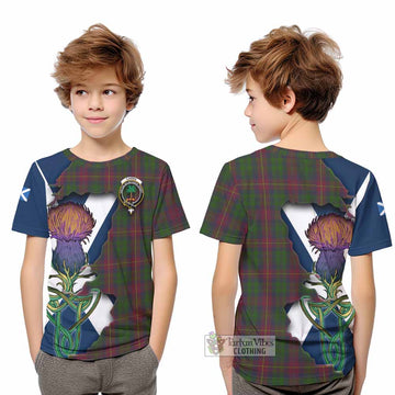 Tartan Vibes Clothing Cairns Tartan Family Crest Kid T-Shirt Scottish Thistle Celtic Inspired