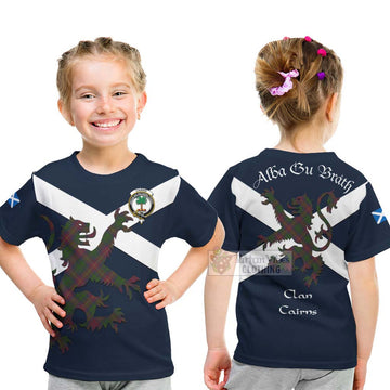 Cairns Tartan Lion Rampant Kid T-Shirt Proudly Display Your Heritage with Alba Gu Brath and Clan Name - Tartan Vibes Clothing