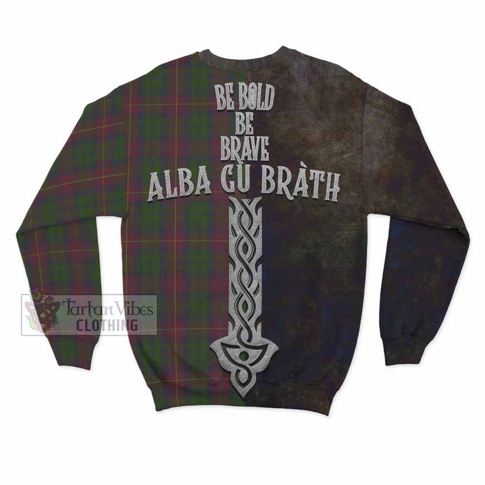 Cairns Tartan Family Crest Sweatshirt Alba Gu Brath Be Brave Lion Ancient Style - Tartan Vibes Clothing