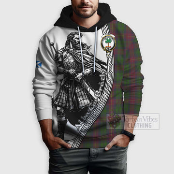 Cairns Tartan Clan Crest Hoodie with Highlander Warrior Celtic Style - Tartan Vibes Clothing