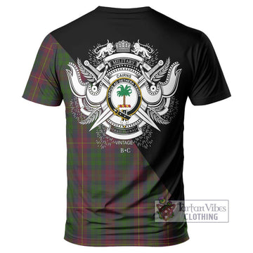 Cairns Tartan T-Shirt with Family Crest and Military Logo Style - Tartan Vibes Clothing
