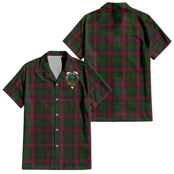 Cairns Tartan Short Sleeve Button Down Shirt with Family Crest