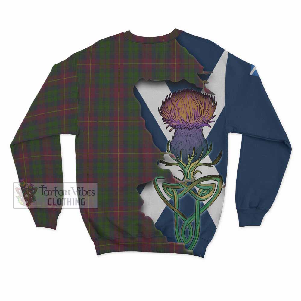 Tartan Vibes Clothing Cairns Tartan Family Crest Sweatshirt Scottish Thistle Celtic Inspired