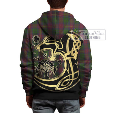 Cairns Tartan Hoodie with Family Crest Celtic Wolf Style - Tartan Vibes Clothing