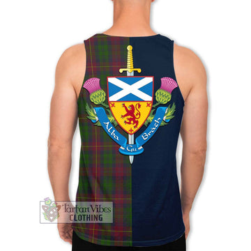 Cairns Tartan Men's Tank Top Alba with Scottish Lion Royal Arm Half Style - Tartan Vibes Clothing