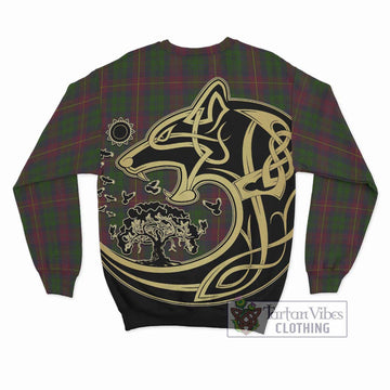 Cairns Tartan Sweatshirt with Family Crest Celtic Wolf Style - Tartan Vibes Clothing