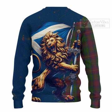 Cairns Tartan Family Crest Knitted Sweater with Scottish Majestic Lion - Tartan Vibes Clothing