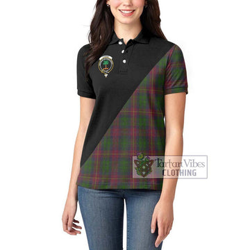 Cairns Tartan Women's Polo Shirt with Family Crest and Military Logo Style - Tartan Vibes Clothing
