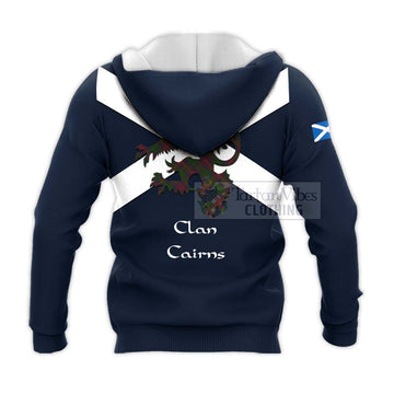 Cairns Tartan Lion Rampant Knitted Hoodie Proudly Display Your Heritage with Alba Gu Brath and Clan Name - Tartan Vibes Clothing