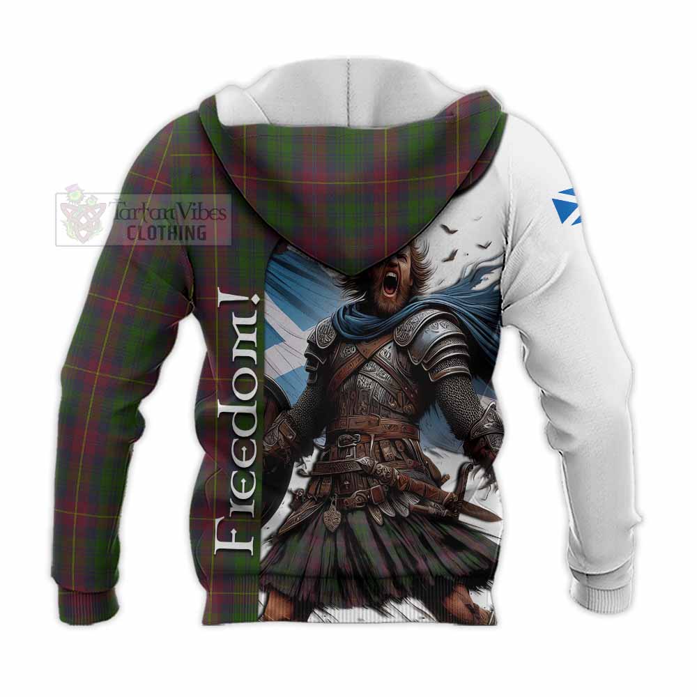 Tartan Vibes Clothing Cairns Crest Tartan Knitted Hoodie Inspired by the Freedom of Scottish Warrior