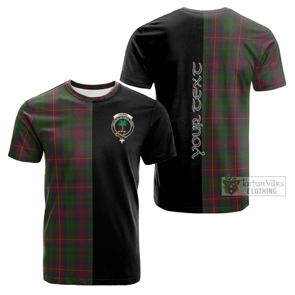 Tartan Vibes Clothing Cairns Tartan Cotton T-shirt with Family Crest and Half Of Me Style