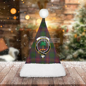 Cairns Tartan Christmas Santa Hats with Family Crest - Tartan Vibes Clothing