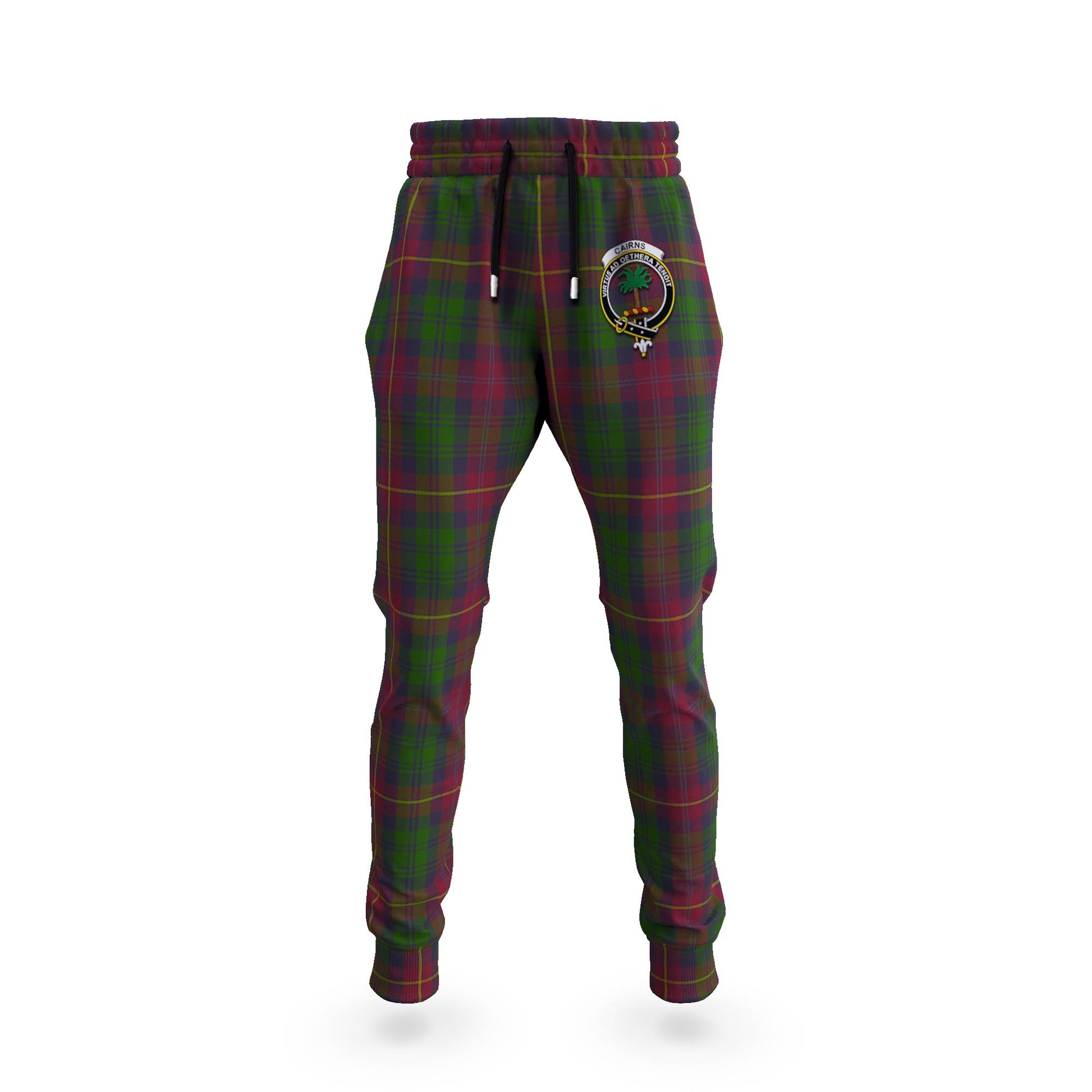 Cairns Tartan Joggers Pants with Family Crest 5XL - Tartan Vibes Clothing