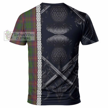 Cairns Tartan T-Shirt with Family Crest Cross Sword Thistle Celtic Vibes - Tartan Vibes Clothing