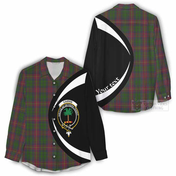 Cairns Tartan Women's Casual Shirt with Family Crest Circle Style - Tartan Vibes Clothing