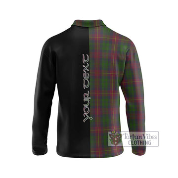Cairns Tartan Long Sleeve Polo Shirt with Family Crest and Half Of Me Style - Tartan Vibes Clothing