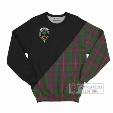 Cairns Tartan Sweatshirt with Family Crest and Military Logo Style - Tartan Vibes Clothing