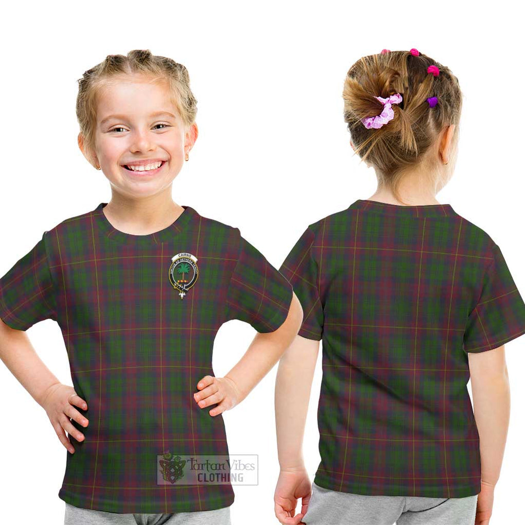 Cairns Tartan Kid T-Shirt with Family Crest - Tartan Vibes Clothing