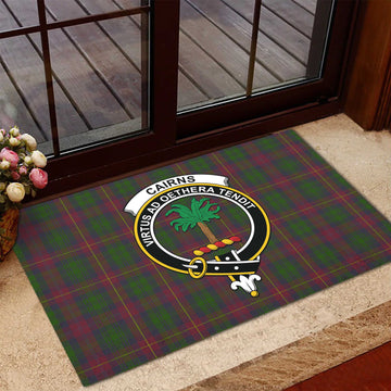 Cairns Tartan Rubber Doormat with Family Crest - Tartan Vibes Clothing