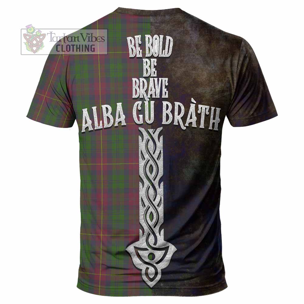 Cairns Tartan Family Crest T-Shirt Alba Gu Brath Be Brave Lion Ancient Style - Tartan Vibes Clothing