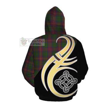 Tartan Vibes Clothing Cairns Tartan Cotton Hoodie with Family Crest and Celtic Symbol Style