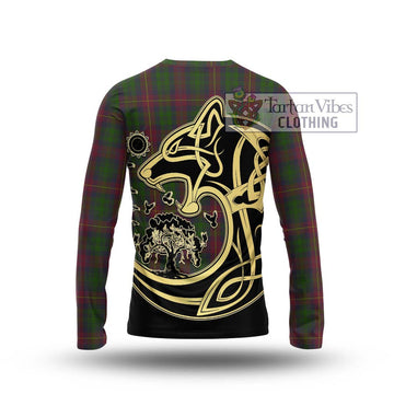 Cairns Tartan Long Sleeve T-Shirt with Family Crest Celtic Wolf Style - Tartan Vibes Clothing