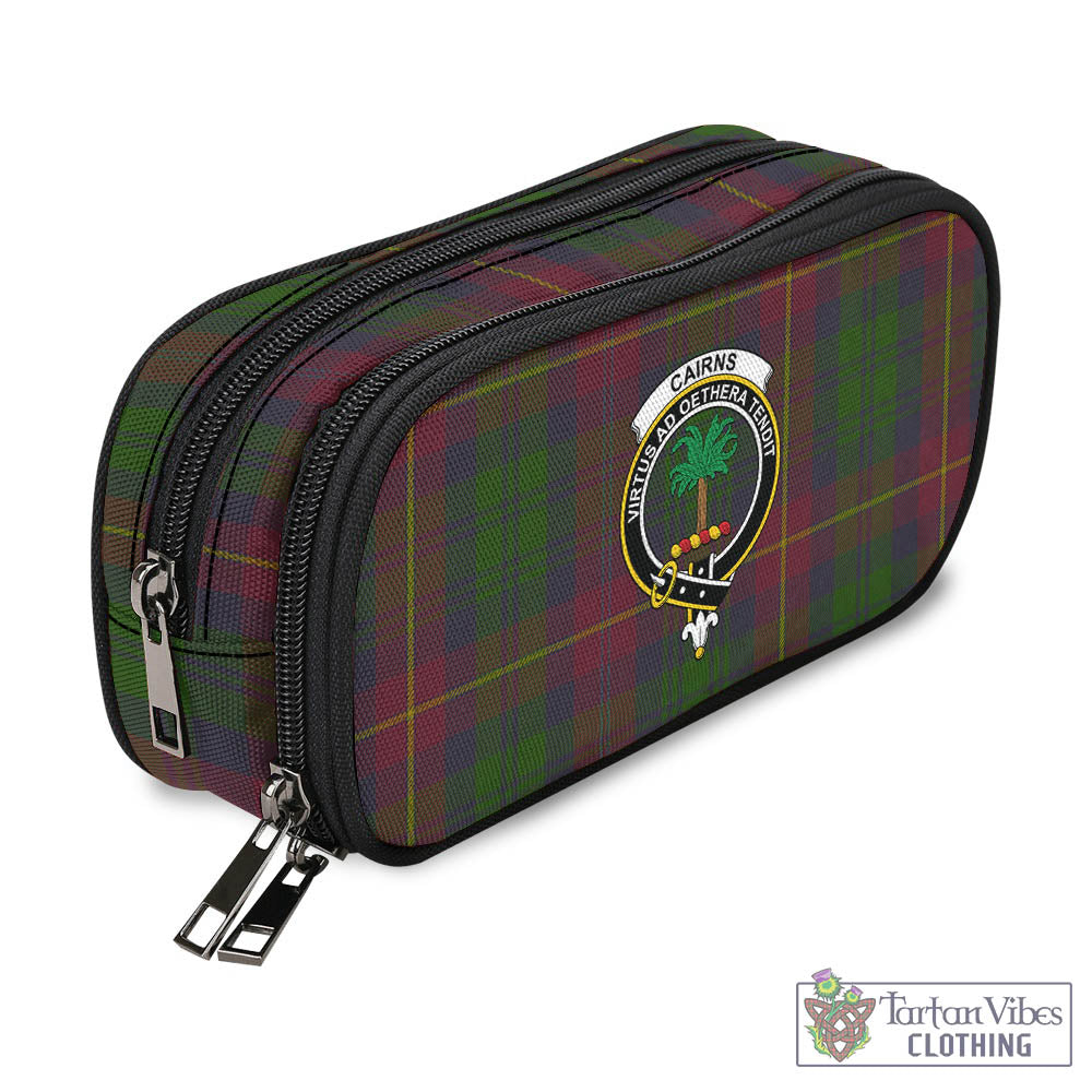 Tartan Vibes Clothing Cairns Tartan Pen and Pencil Case with Family Crest