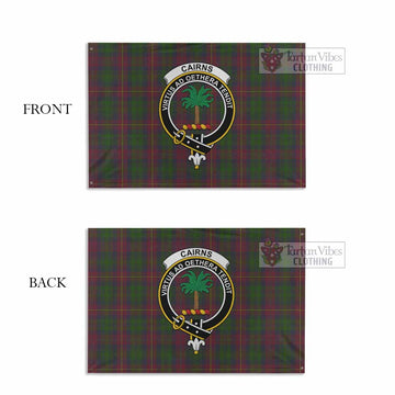 Tartan Vibes Clothing Cairns Tartan House Flag with Family Crest