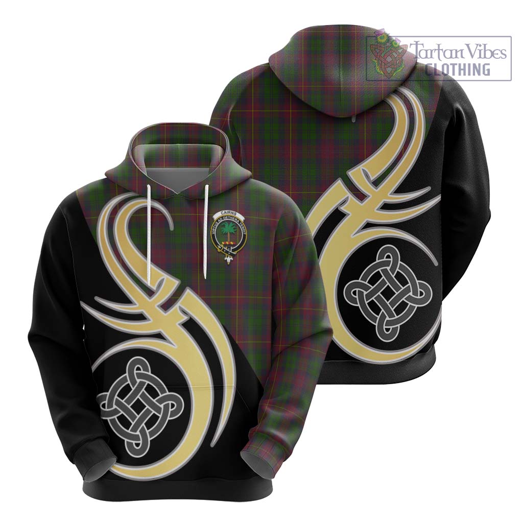 Cairns Tartan Hoodie with Family Crest and Celtic Symbol Style - Tartan Vibes Clothing
