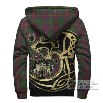 Cairns Tartan Sherpa Hoodie with Family Crest Celtic Wolf Style - Tartan Vibes Clothing