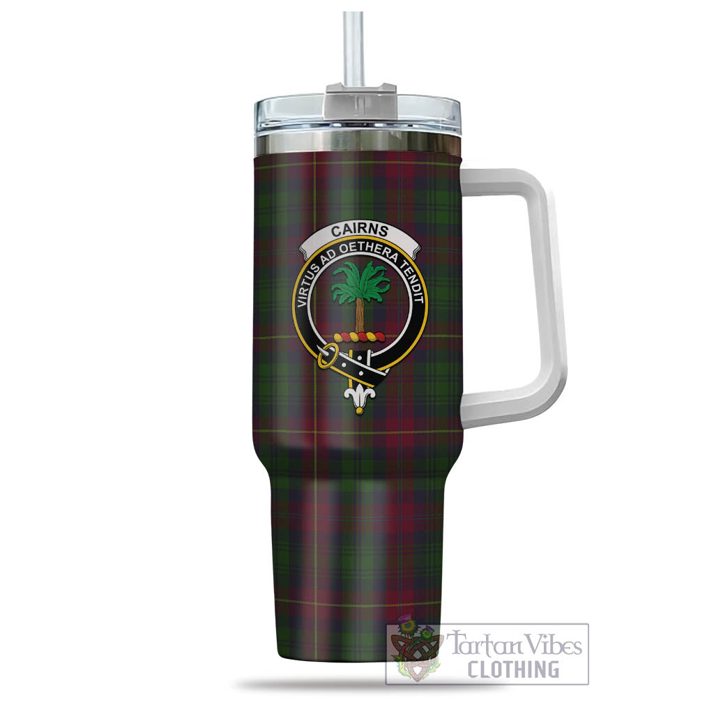 Cairns Tartan Tumbler with Handle with Family Crest - Tartan Vibes Clothing