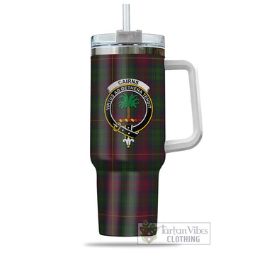 Cairns Tartan Tumbler with Handle with Family Crest - Tartan Vibes Clothing