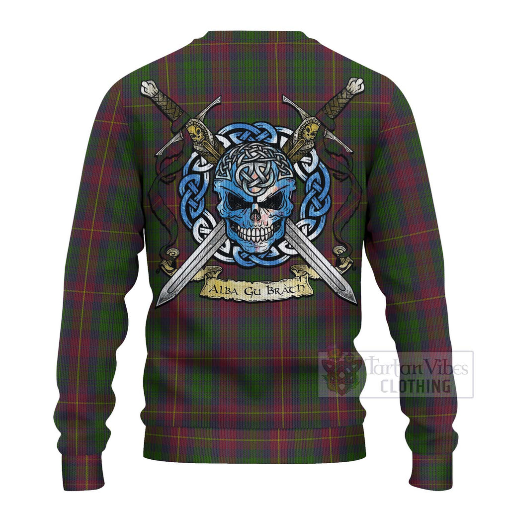 Cairns Tartan Ugly Sweater with Family Crest Celtic Skull Style - Tartan Vibes Clothing