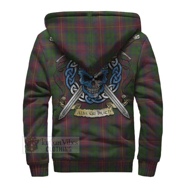 Cairns Tartan Sherpa Hoodie with Family Crest Celtic Skull Style - Tartan Vibes Clothing