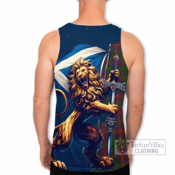 Cairns Tartan Family Crest Men's Tank Top with Scottish Majestic Lion - Tartan Vibes Clothing