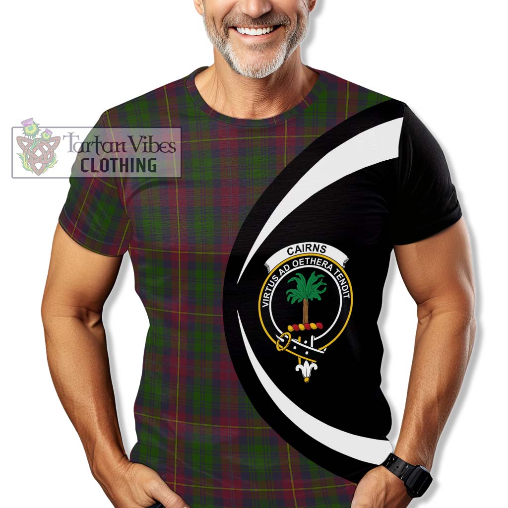 Cairns Tartan T-Shirt with Family Crest Circle Style - Tartan Vibes Clothing