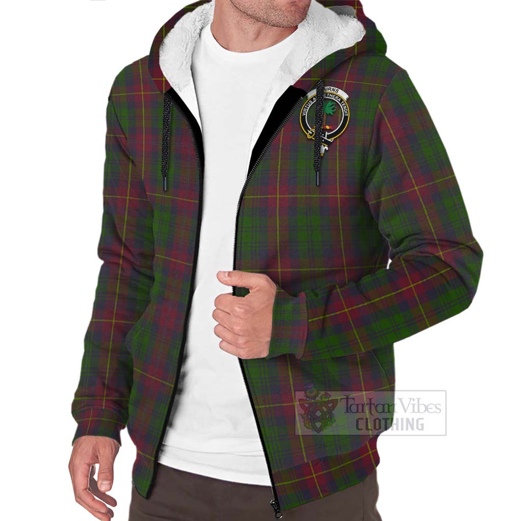 Cairns Tartan Sherpa Hoodie with Family Crest Celtic Skull Style Unisex - Tartan Vibes Clothing