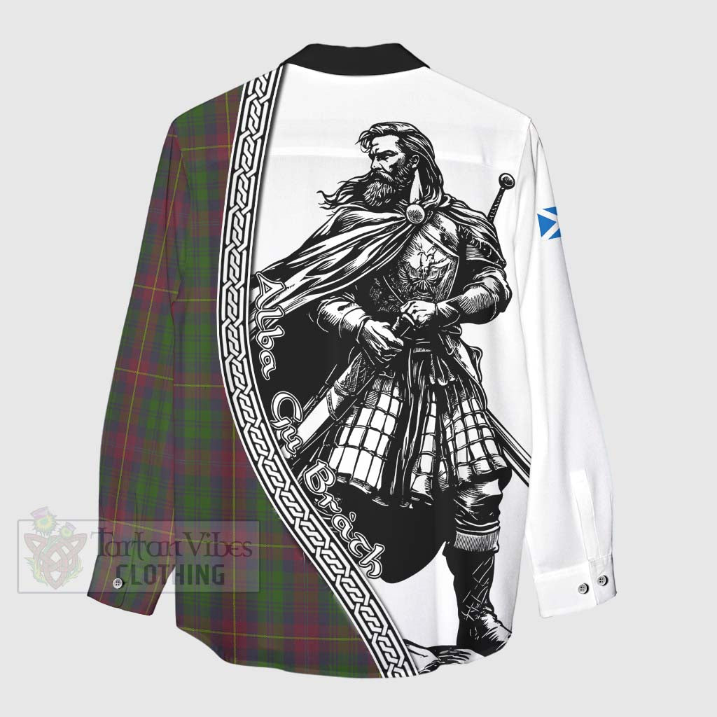 Cairns Tartan Clan Crest Women's Casual Shirt with Highlander Warrior Celtic Style - Tartan Vibes Clothing