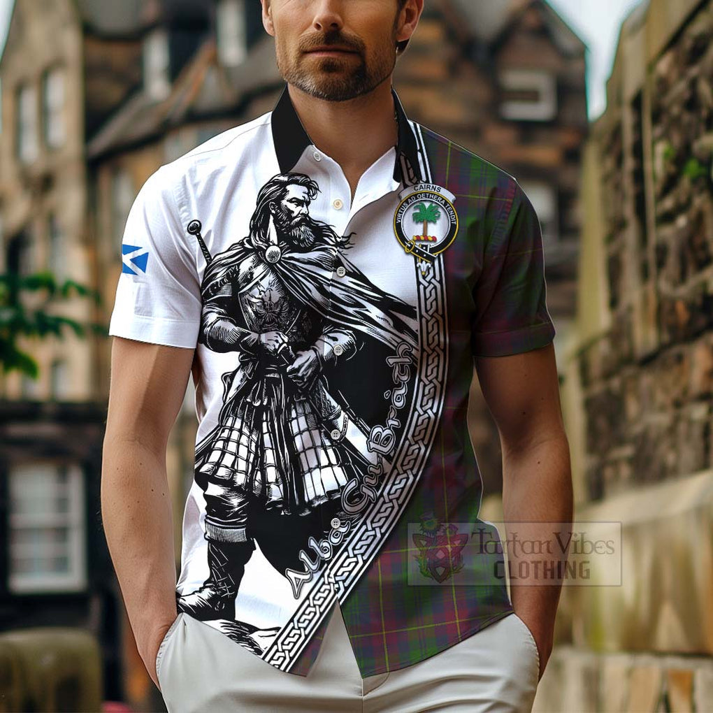 Cairns Tartan Clan Crest Hawaiian Shirt with Highlander Warrior Celtic Style - Tartan Vibes Clothing