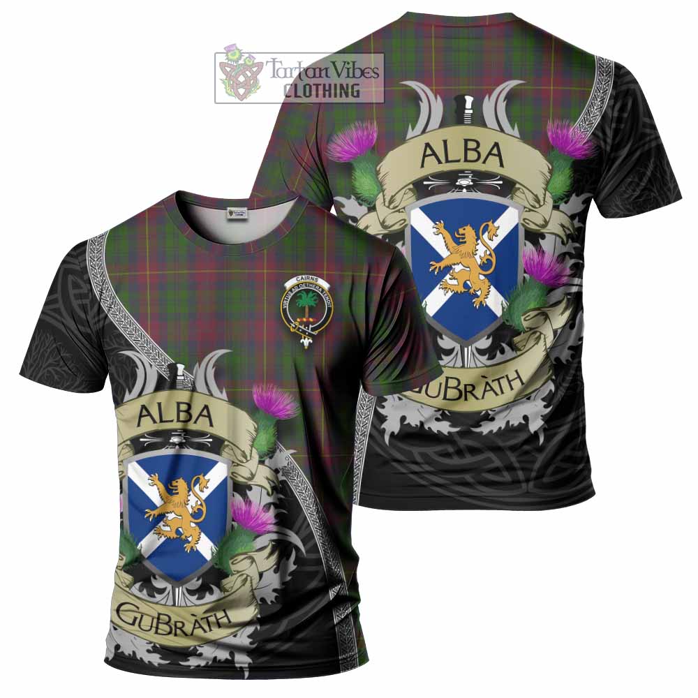 Cairns Tartan Family Crest T-Shirt Lion Rampant Royal Thistle Shield Celtic Inspired - Tartan Vibes Clothing