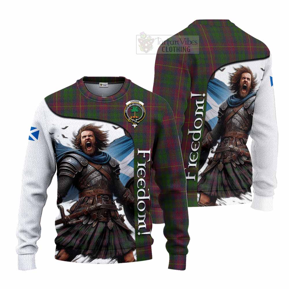 Tartan Vibes Clothing Cairns Crest Tartan Knitted Sweater Inspired by the Freedom of Scottish Warrior