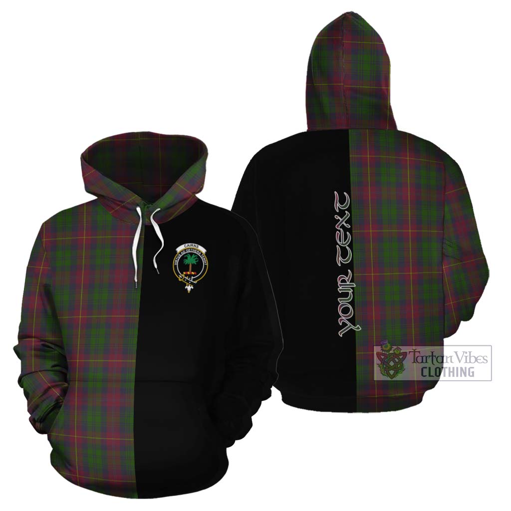 Tartan Vibes Clothing Cairns Tartan Cotton Hoodie with Family Crest and Half Of Me Style