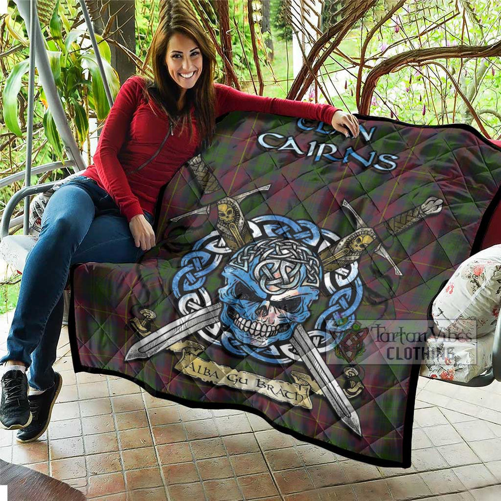 Cairns Tartan Quilt with Celtic Skull Alba Gu Brath Style - Tartan Vibes Clothing