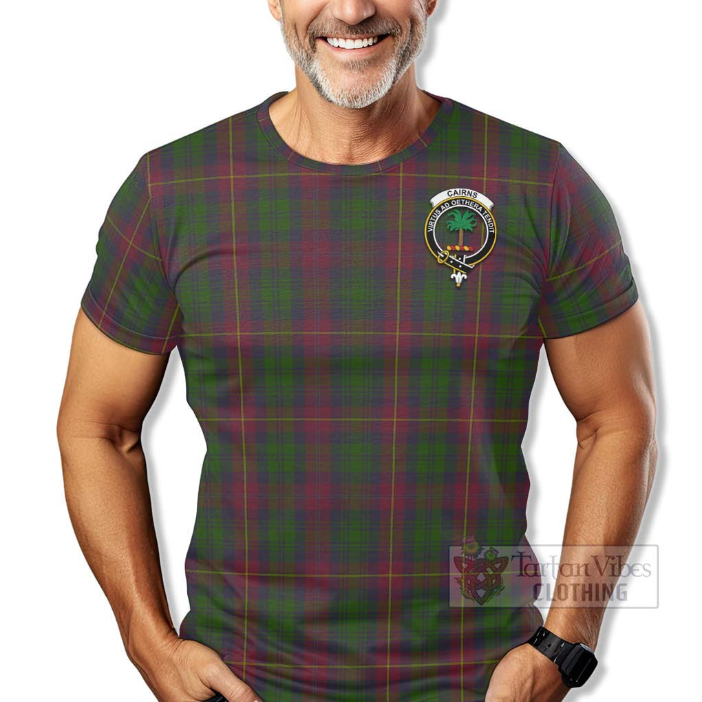 Cairns Tartan T-Shirt with Family Crest Celtic Skull Style - Tartan Vibes Clothing